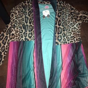 Large crazy duster and medium shirt
